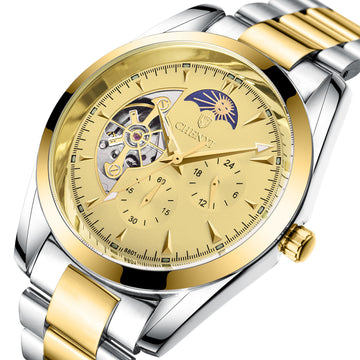 Multifunctional Waterproof Mechanical Men’s Watch – Business-Right Steel Timepiece