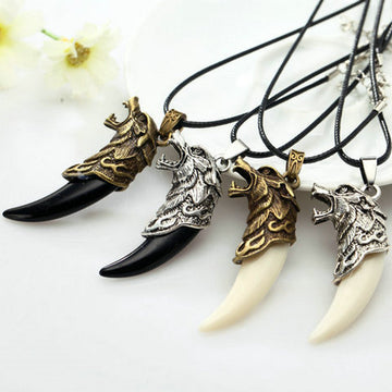 Wolf Tooth Pendant Necklace — Symbol of Strength & Freedom
