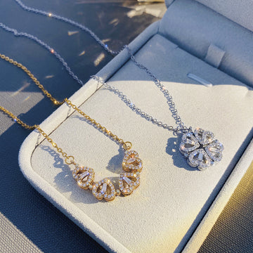 Magnetic Four-Leaf Clover Heart Necklace — The Lucky Love Pendant