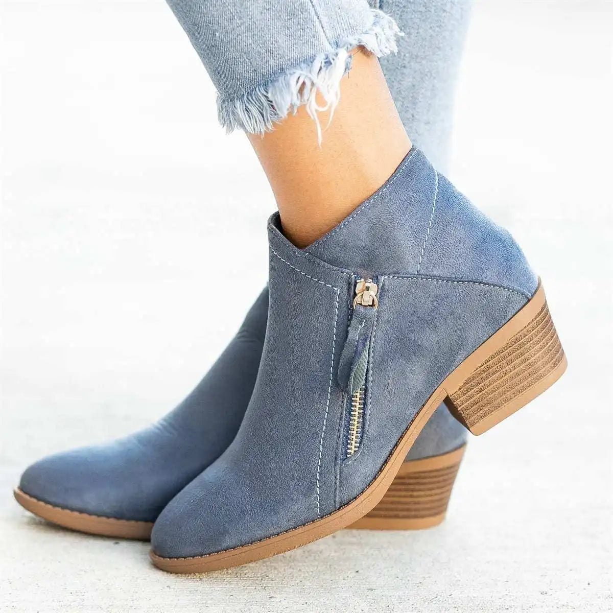 Women's Chelsea Suede Heeled Boots
