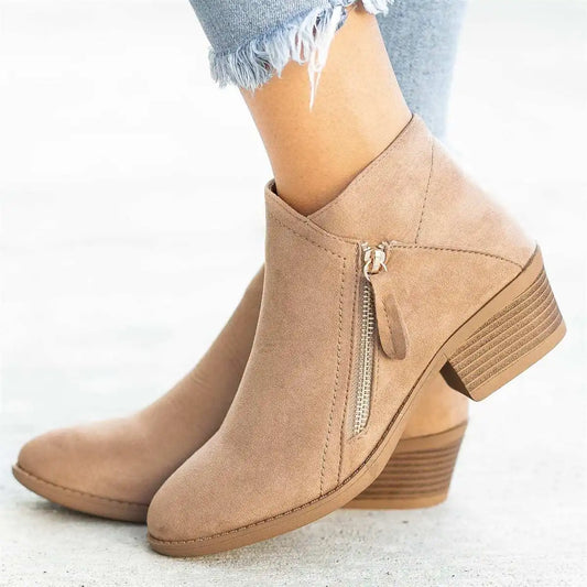 Women's Chelsea Suede Heeled Boots